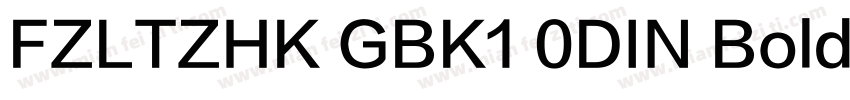 FZLTZHK GBK1 0DIN Bold字体转换